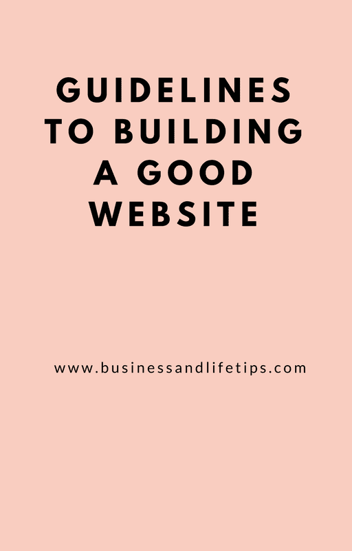 Guidelines to building a good website