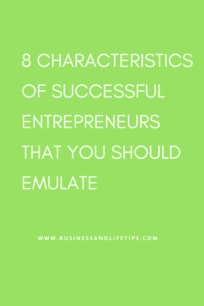 Characteristics of successful entrepreneurs