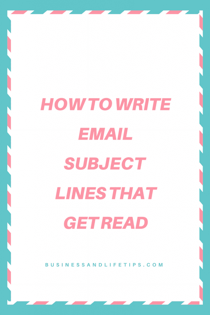 How to write Email subject lines that get read