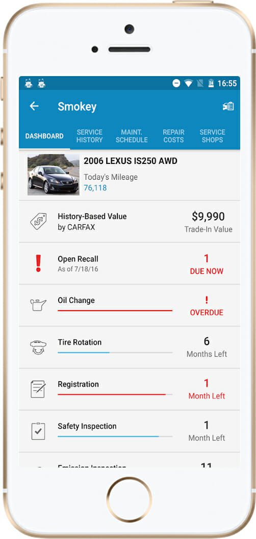 How myCARFAX app helps you keep control your car budget
