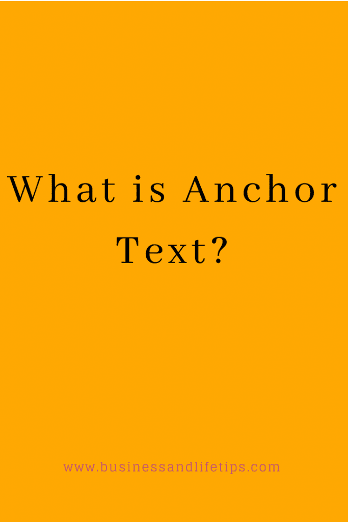 What is anchor text?